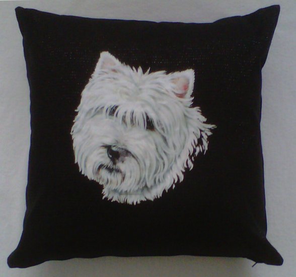 West Highland Terrier Irish Linen Cushion
