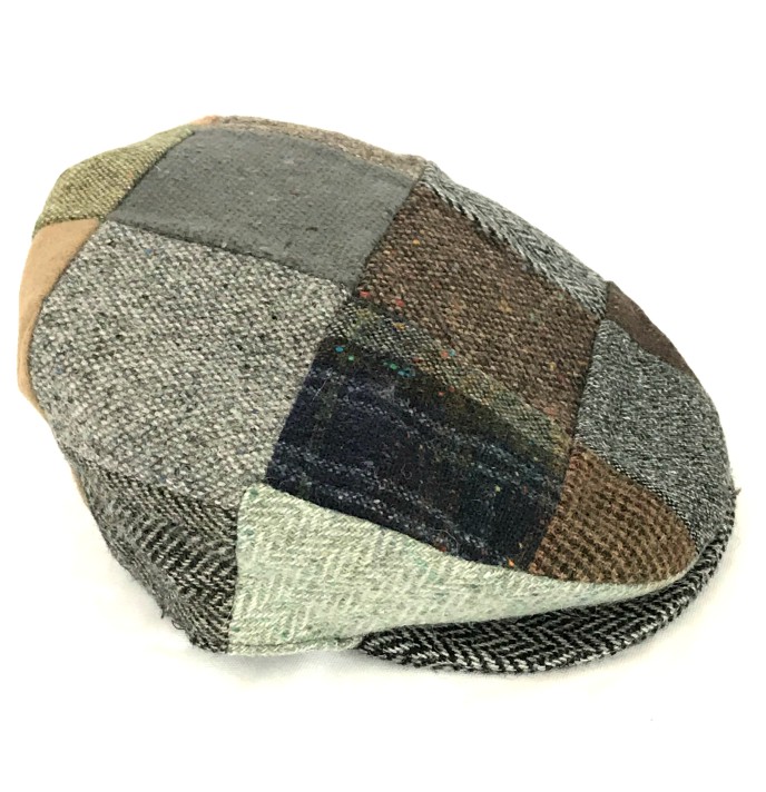 Irish Vintage Donegal Patchwork Tweed Cap