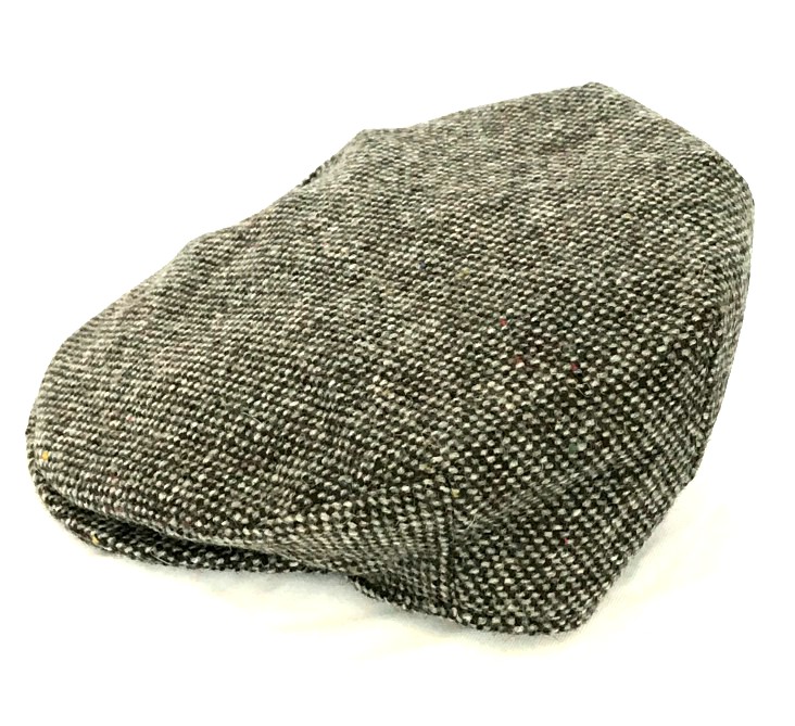 Irish Plain Grey Vintage Tweed Flat Cap